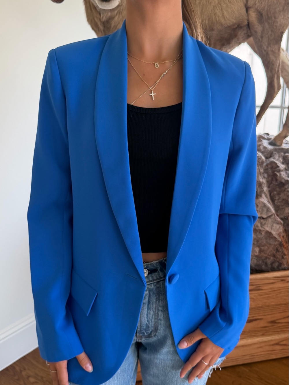 nwot Amanda Uprichard Blazer in Cobalt, S
